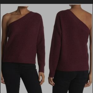360 Cashmere Sweater Lena One Shoulder Ribbed